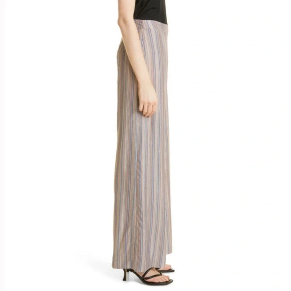 SAMSOE SAMSOE | Women’s Multicolor Striped Elina Side Zip Wide Leg Pants, Size M - Picture 2 of 16